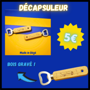 Décapsuleur en bois Gégé/Lovicar